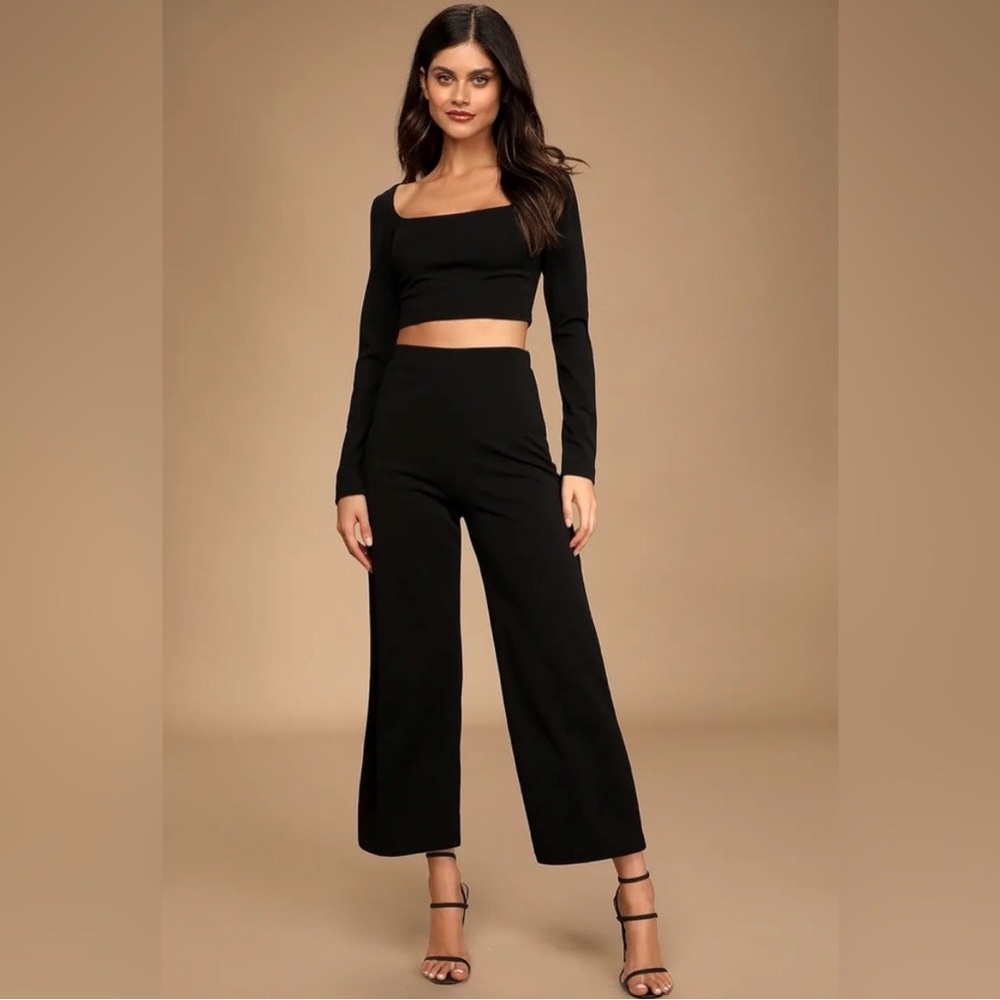 Lulus Black Two Piece Jumpsuit